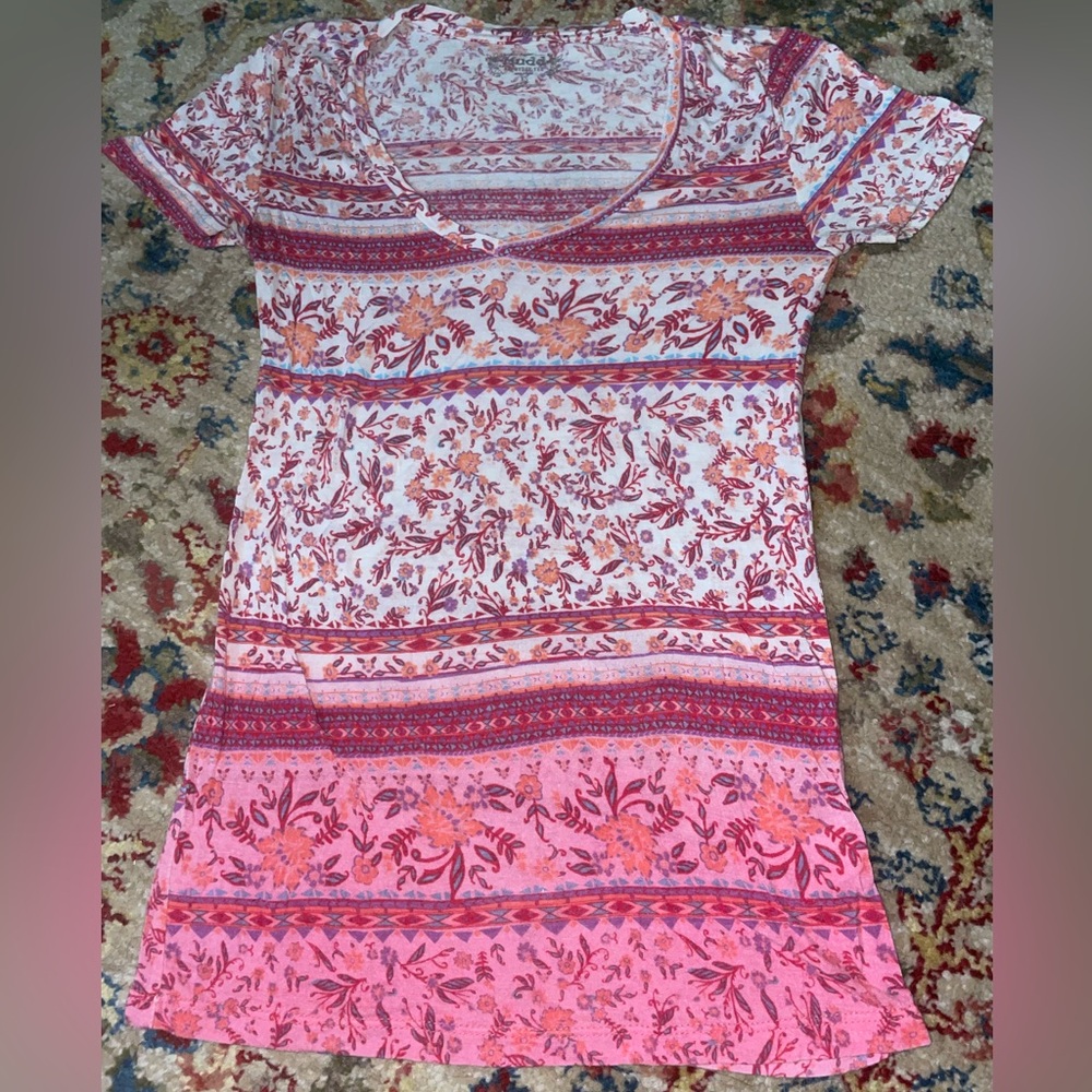 Mudd Pink Floral Everyday Tee